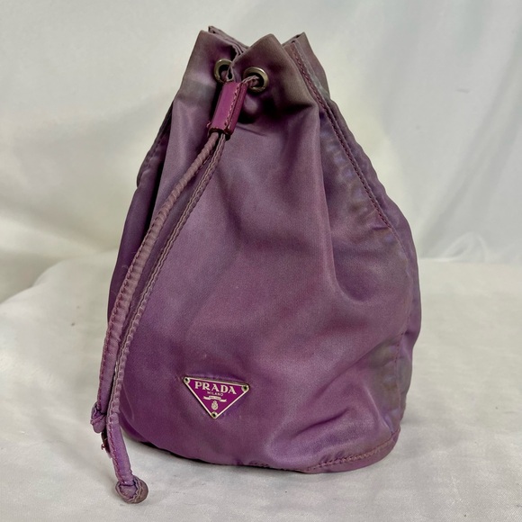 Prada | small purple nylon "Tessuto" drawstring pouch - Picture 1 of 10